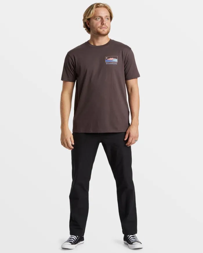 Billabong Range TShirt Plum Mens TShirts Billabong Range TShirt Plum Mens TShirts