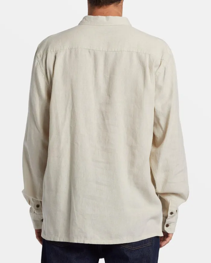 Billabong Ricardo Long Sleeve Shirt Stone Mens Shirts Billabong Ricardo Long Sleeve Shirt Stone Mens Shirts