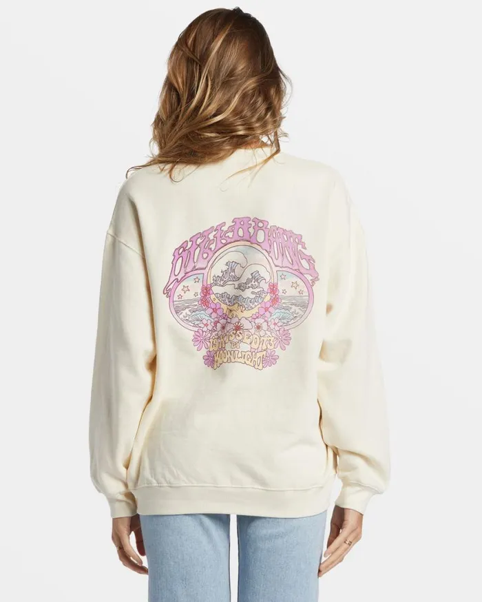 Billabong Ride In Oversized Crewneck Sweatshirt White Cap 1 Womens Sweatshirts and Fleece Billabong Ride In Oversized Crewneck Sweatshirt White Cap 1 Womens Sweatshirts and Fleece