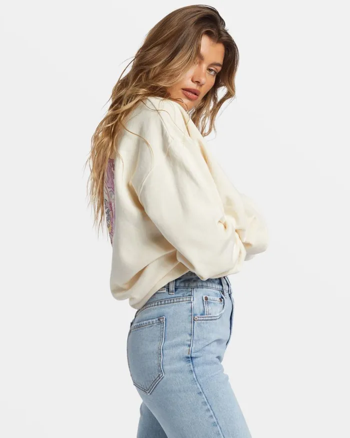 Billabong Ride In Oversized Crewneck Sweatshirt White Cap 1 Womens Sweatshirts and Fleece Billabong Ride In Oversized Crewneck Sweatshirt White Cap 1 Womens Sweatshirts and Fleece