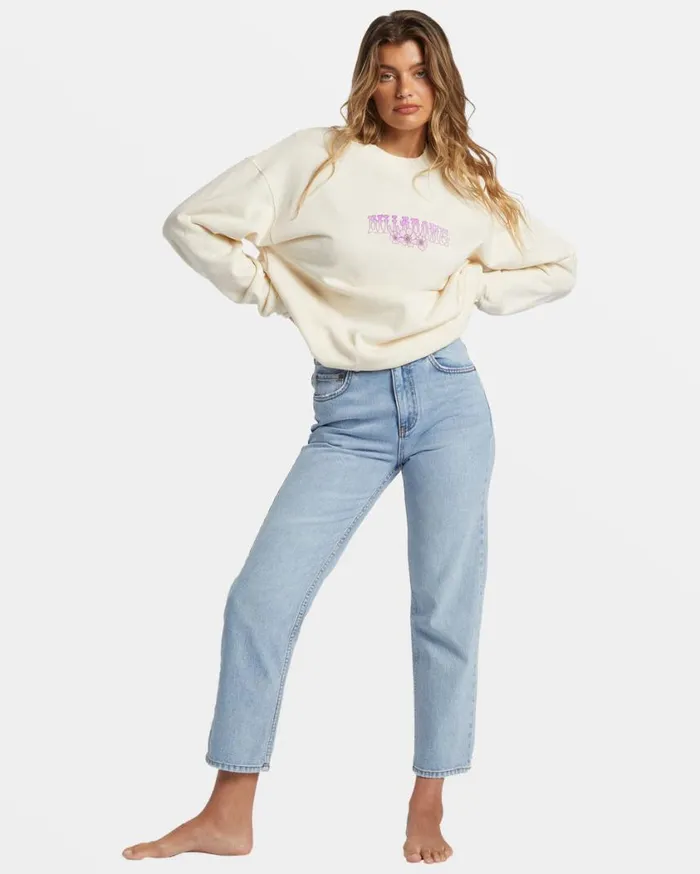 Billabong Ride In Oversized Crewneck Sweatshirt White Cap 1 Womens Sweatshirts and Fleece Billabong Ride In Oversized Crewneck Sweatshirt White Cap 1 Womens Sweatshirts and Fleece
