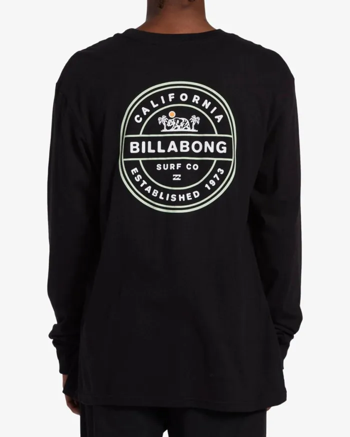 Billabong Rotor California Long Sleeve TShirt Black Mens TShirts