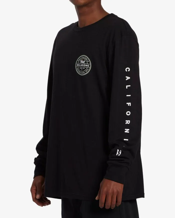 Billabong Rotor California Long Sleeve TShirt Black Mens TShirts Billabong Rotor California Long Sleeve TShirt Black Mens TShirts