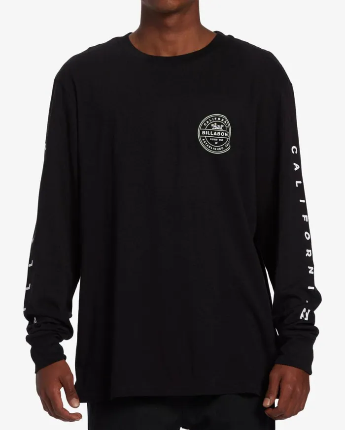 Billabong Rotor California Long Sleeve TShirt Black Mens TShirts Billabong Rotor California Long Sleeve TShirt Black Mens TShirts