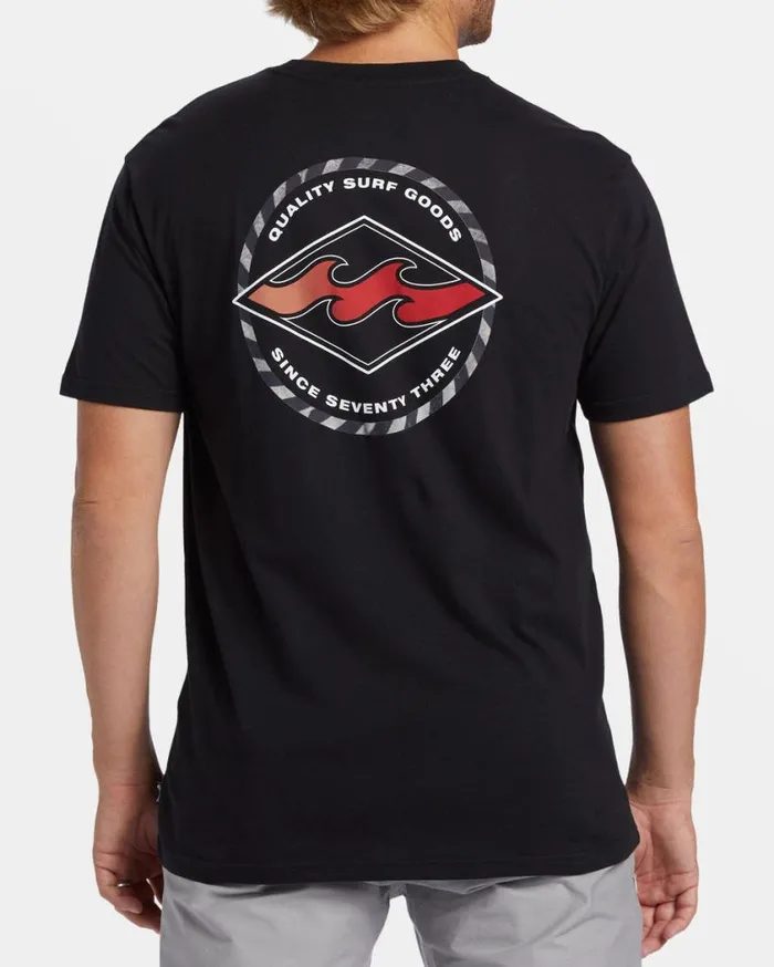 Billabong Rotor Diamond TShirt Black Mens TShirts