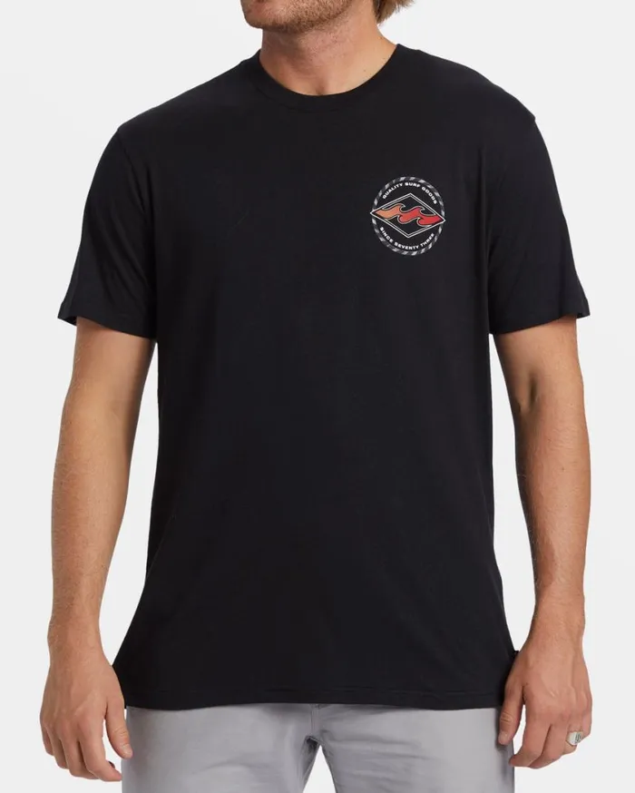 Billabong Rotor Diamond TShirt Black Mens TShirts Billabong Rotor Diamond TShirt Black Mens TShirts