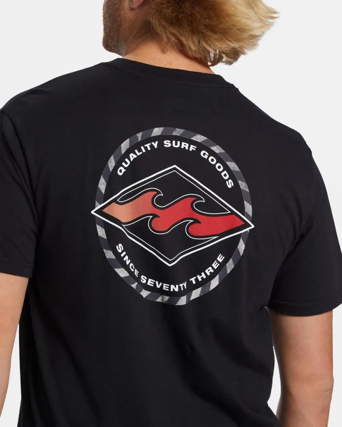 Billabong Rotor Diamond TShirt Black Mens TShirts Billabong Rotor Diamond TShirt Black Mens TShirts
