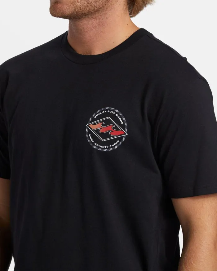 Billabong Rotor Diamond TShirt Black Mens TShirts Billabong Rotor Diamond TShirt Black Mens TShirts
