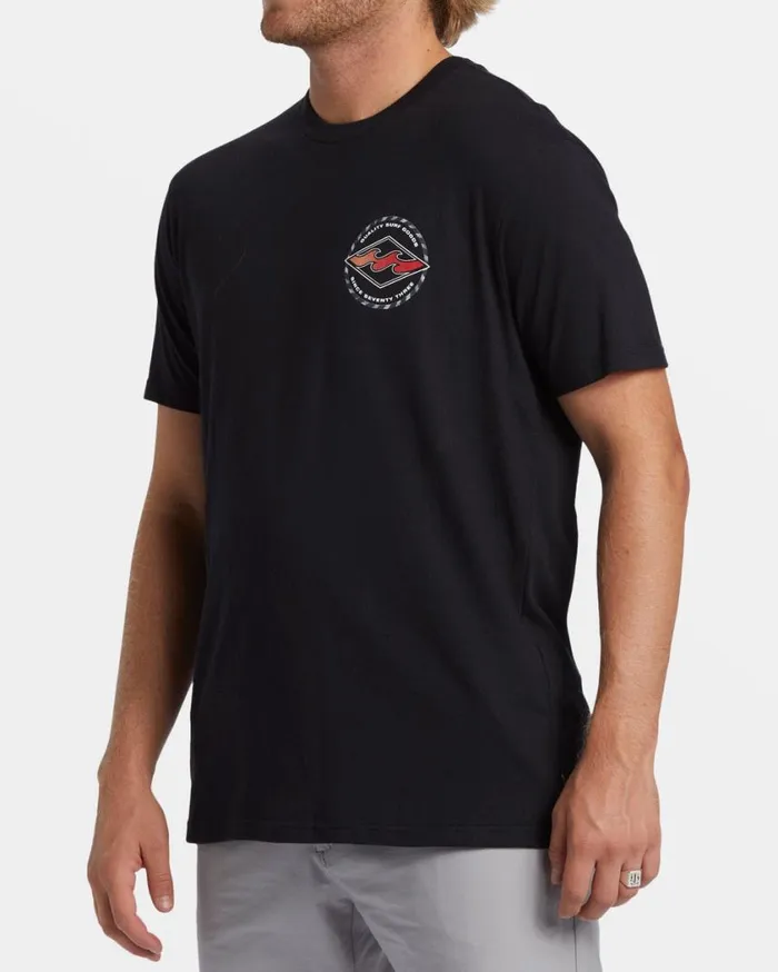 Billabong Rotor Diamond TShirt Black Mens TShirts Billabong Rotor Diamond TShirt Black Mens TShirts