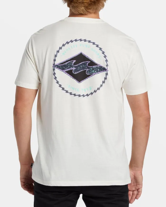 Billabong Rotor Diamond TShirt Off White Mens TShirts