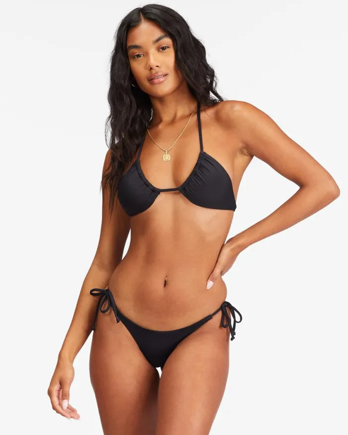 Billabong Sol Searcher MultiWay Triangle Bikini Top Black Pebble Womens Bikini Tops