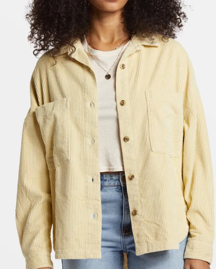Billabong Stoked On You Oversized Long Sleeve Shirt Mellow Daze Womens Tops Billabong Stoked On You Oversized Long Sleeve Shirt Mellow Daze Womens Tops