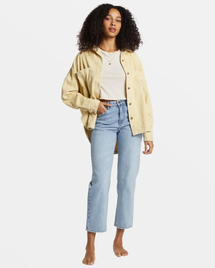 Billabong Stoked On You Oversized Long Sleeve Shirt Mellow Daze Womens Tops Billabong Stoked On You Oversized Long Sleeve Shirt Mellow Daze Womens Tops