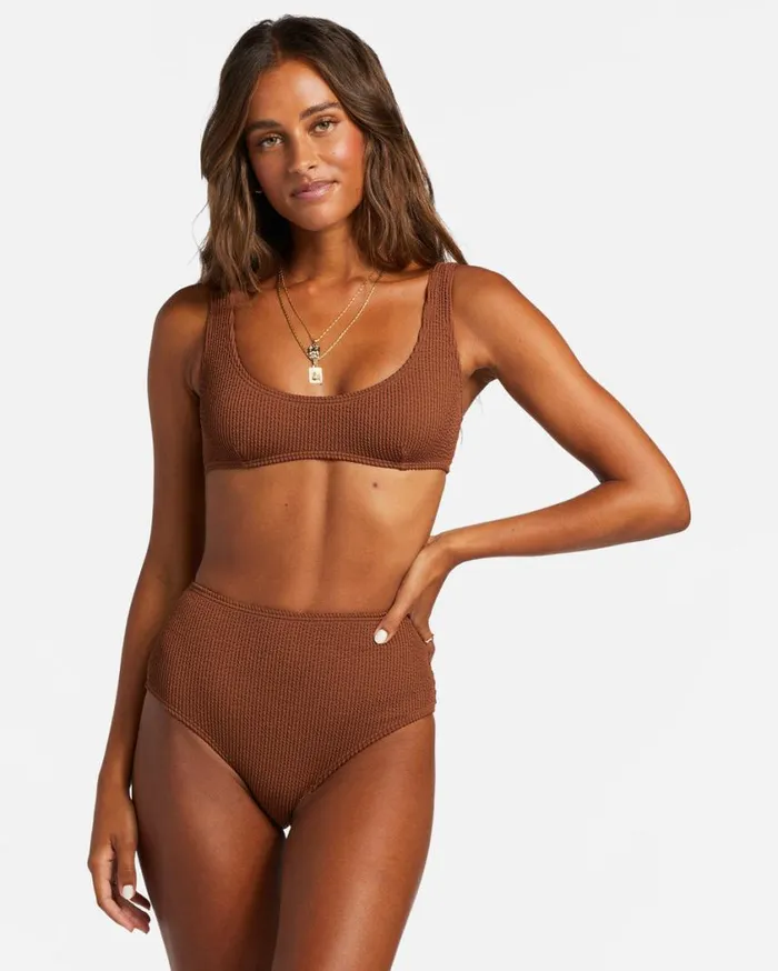 Billabong Summer High Bralette Bikini Top Toasted Coconut Womens Bikinis
