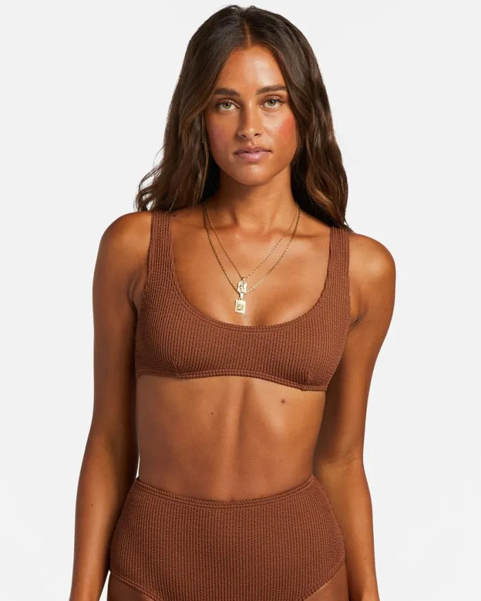 Billabong Summer High Bralette Bikini Top Toasted Coconut Womens Bikinis Billabong Summer High Bralette Bikini Top Toasted Coconut Womens Bikinis