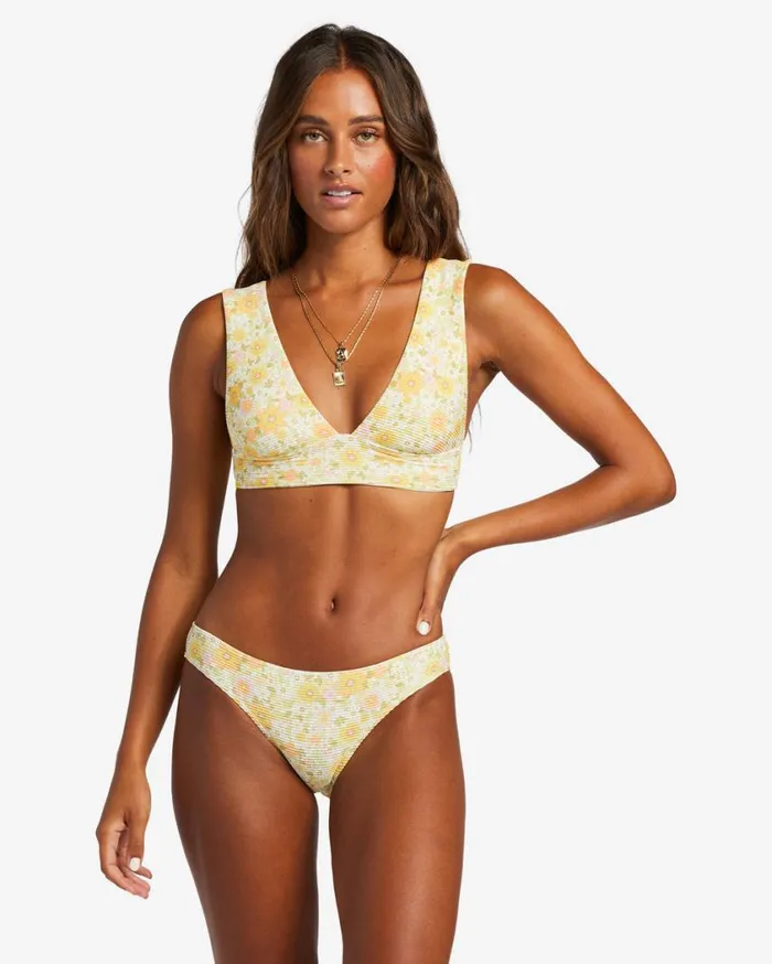 Billabong Sun Worshipper Tanlines Plunge Bikini Top Multi Womens Bikini Tops