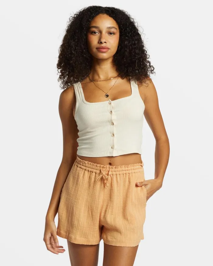 Billabong Sunset Elastic Waist Shorts Baked Clay Womens Shorts Billabong Sunset Elastic Waist Shorts Baked Clay Womens Shorts