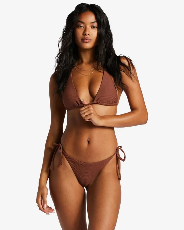 Billabong Tanlines Multi Triangle Bikini Top Mocha Womens Bikinis