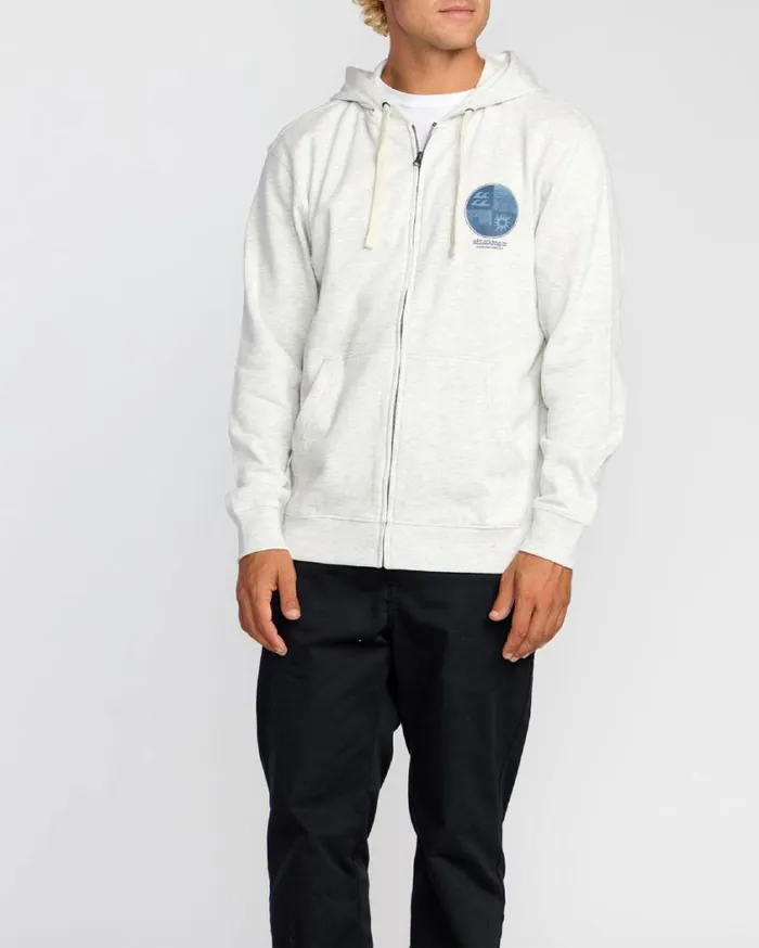 Billabong Twin Fins Zip Fleece Oatmeal Heather Mens Hoodies and Fleece Billabong Twin Fins Zip Fleece Oatmeal Heather Mens Hoodies and Fleece