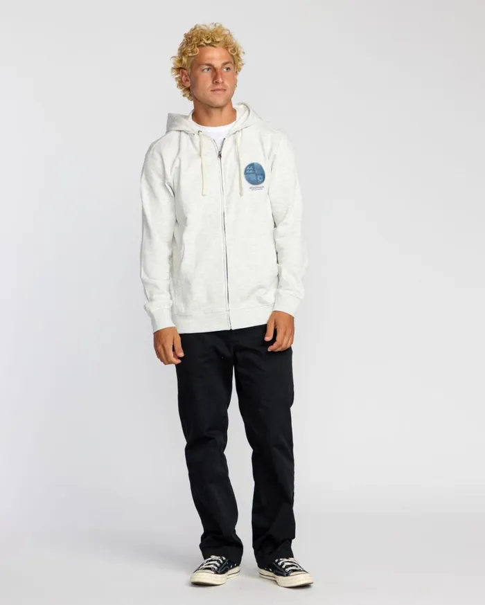 Billabong Twin Fins Zip Fleece Oatmeal Heather Mens Hoodies and Fleece Billabong Twin Fins Zip Fleece Oatmeal Heather Mens Hoodies and Fleece