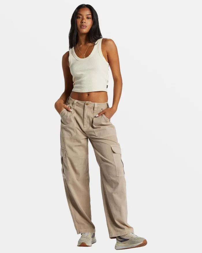 Billabong Walk Along Pants Cobblestone Womens Jeans and Pants Billabong Walk Along Pants Cobblestone Womens Jeans and Pants