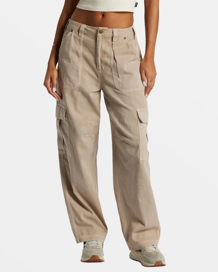 Billabong Walk Along Pants Cobblestone Womens Jeans and Pants Billabong Walk Along Pants Cobblestone Womens Jeans and Pants