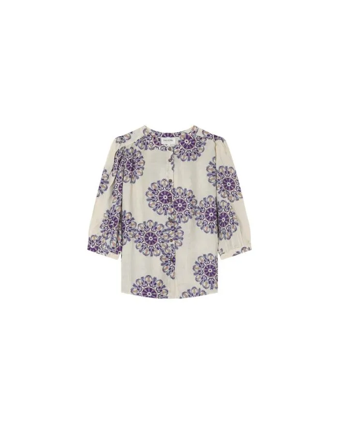BLOUSE BEIGE MANOLINE Shop Grace and Mila Patterned Blouses