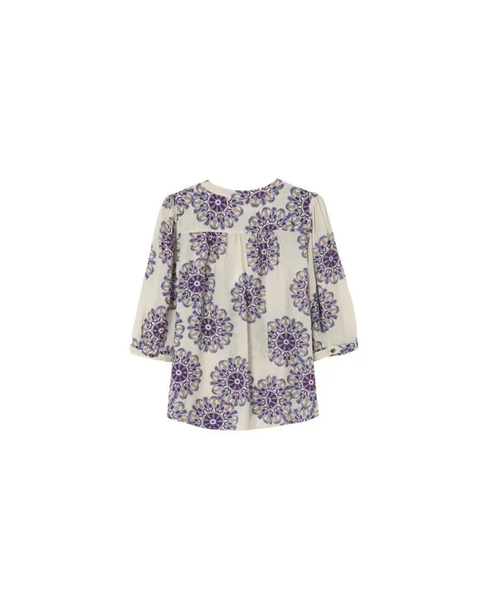 BLOUSE BEIGE MANOLINE Shop Grace and Mila Patterned Blouses