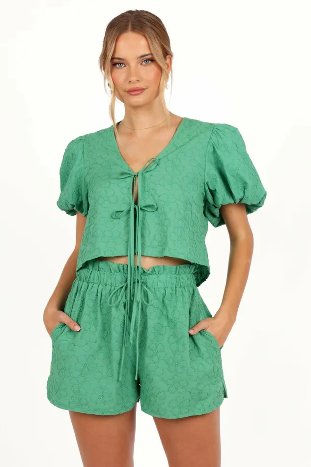 Blouses and Shirts Petal and Pup Women Hanna Short Set Green