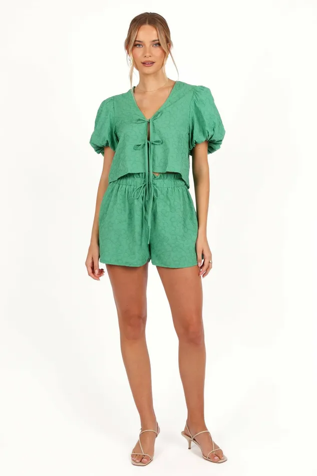 Blouses and Shirts Petal and Pup Women Hanna Short Set Green