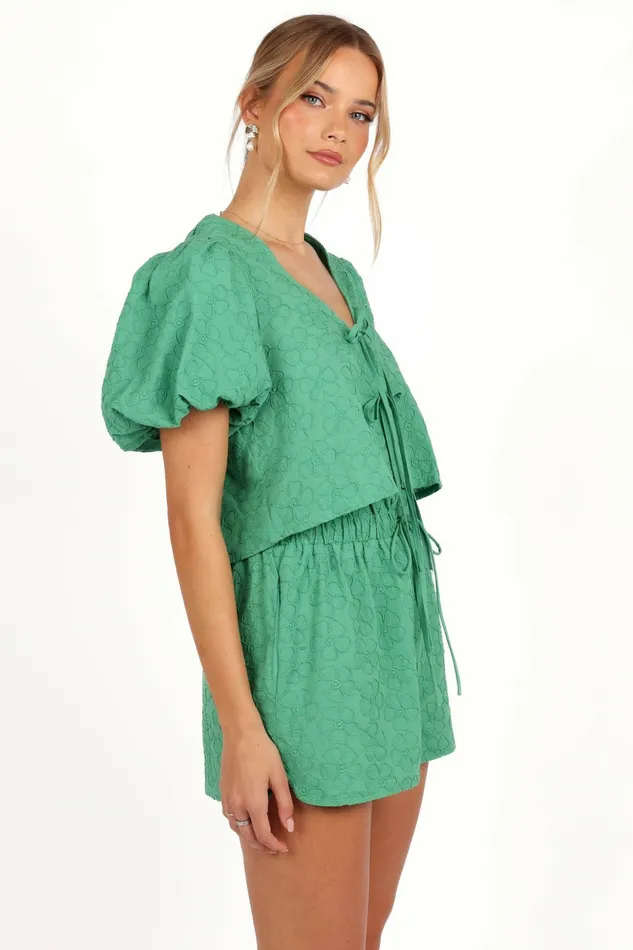 Blouses and Shirts Petal and Pup Women Hanna Short Set Green