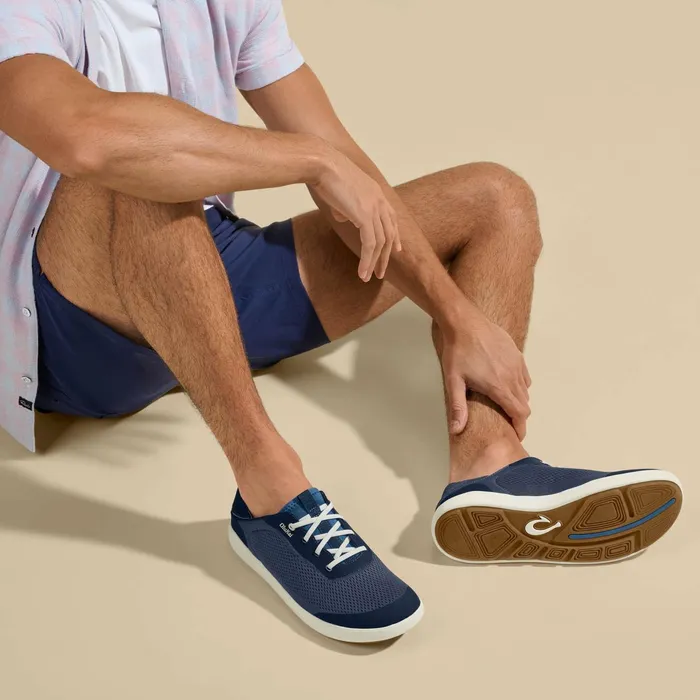 Boat Shoes Men Olukai Moku Pae Boat Shoes 8211 Trench Blue Off White
