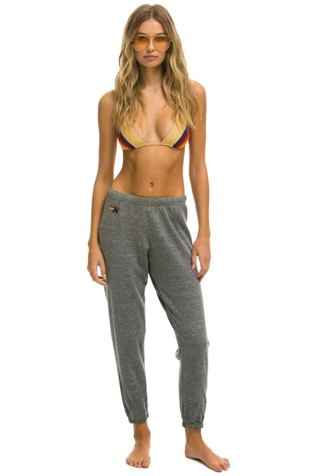 Bolt Sweatpants 8211 Heather Grey Women Aviator Nation Sweatpants