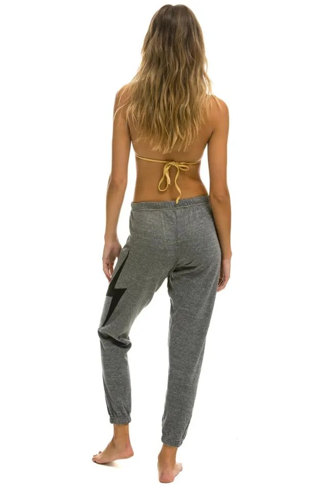 Bolt Sweatpants 8211 Heather Grey Women Aviator Nation Sweatpants