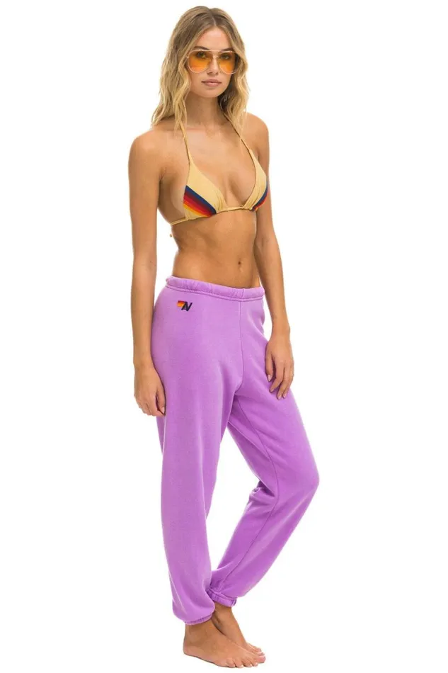 Bolt Sweatpants 8211 Neon Purple Neon Pink Women Aviator Nation Sweatpants