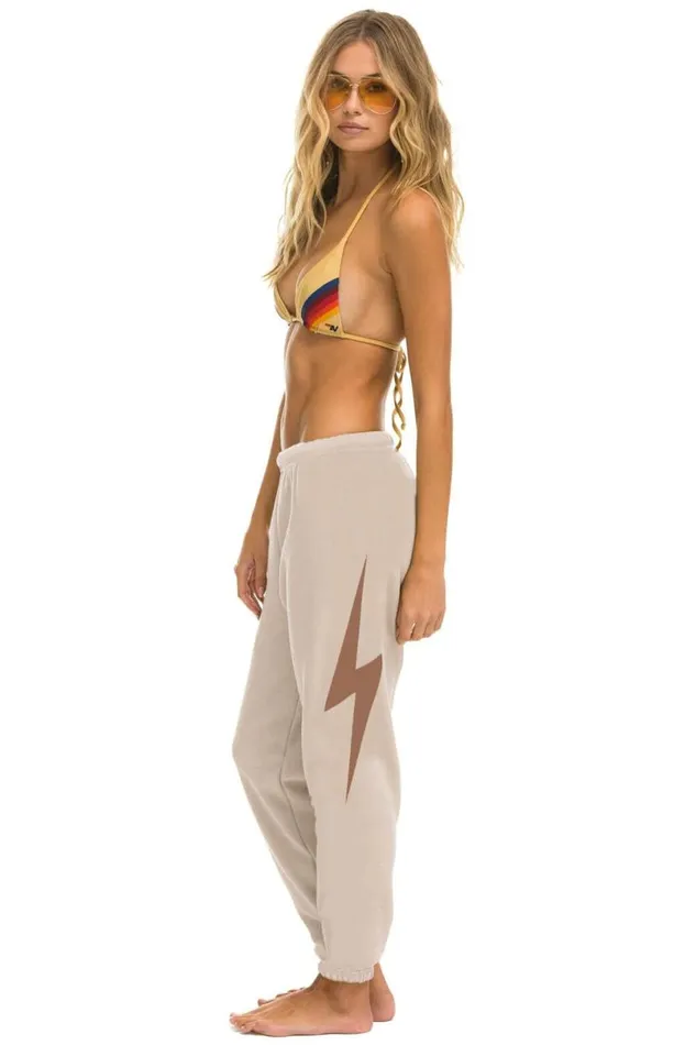 Bolt Sweatpants 8211 Sand Mocha Women Aviator Nation Sweatpants