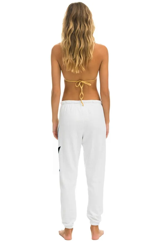 Bolt Sweatpants 8211 White Women Aviator Nation Sweatpants