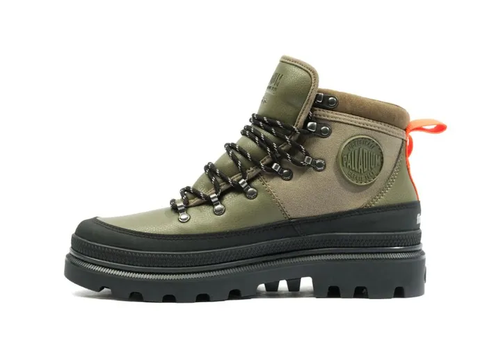 Boots Kids PALLADIUM PALLATROOPER HIKER WP X FINISTERRE Olive Night Boots Kids PALLADIUM PALLATROOPER HIKER WP X FINISTERRE Olive Night