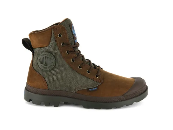 Boots Men PALLADIUM PAMPA SPORT CUFF WPN Bridle Brownmoon Mist