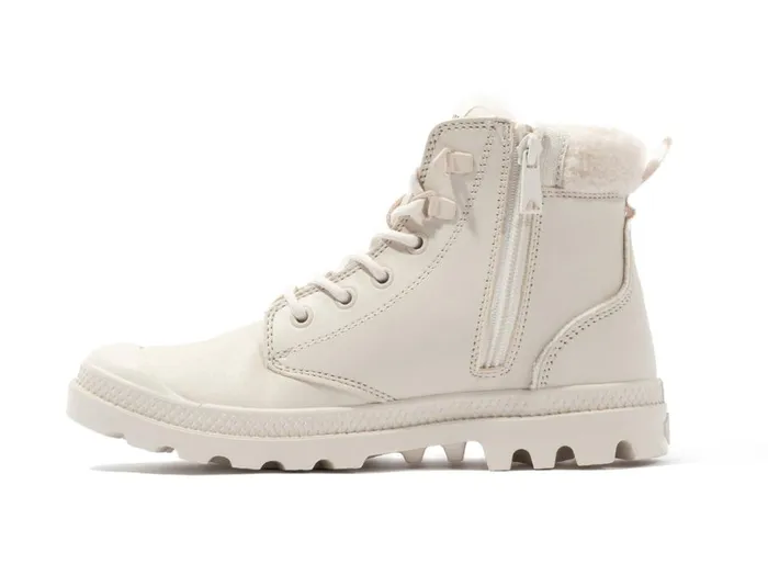 Boots Women PALLADIUM PAMPA HI SNOW WARM Almond Milk Boots Women PALLADIUM PAMPA HI SNOW WARM Almond Milk