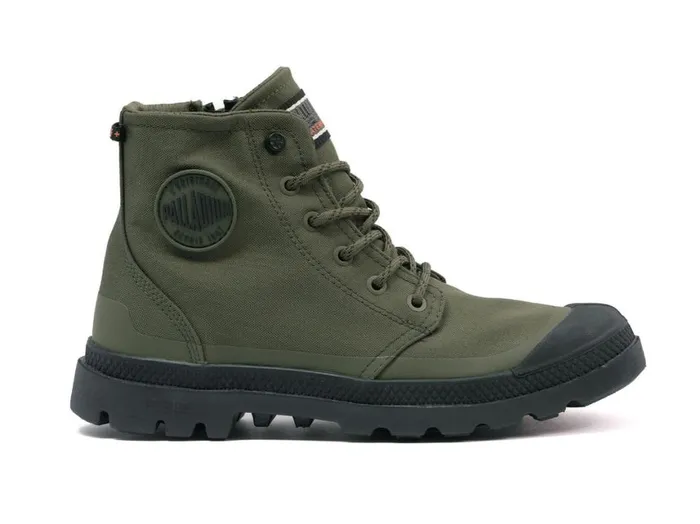Boots Women PALLADIUM PAMPA RCYL LTWPZIP Olive Night