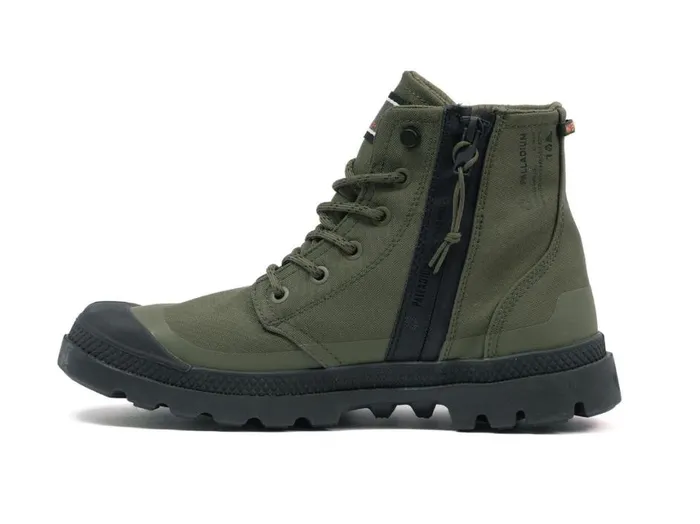 Boots Women PALLADIUM PAMPA RCYL LTWPZIP Olive Night
