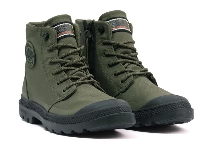 Boots Women PALLADIUM PAMPA RCYL LTWPZIP Olive Night