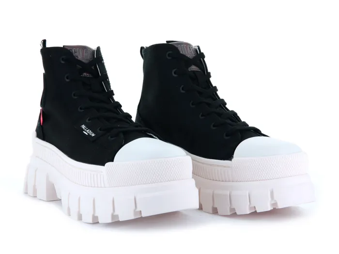 Boots Women PALLADIUM REVOLT HI TX Black Marshmallow Boots Women PALLADIUM REVOLT HI TX Black Marshmallow