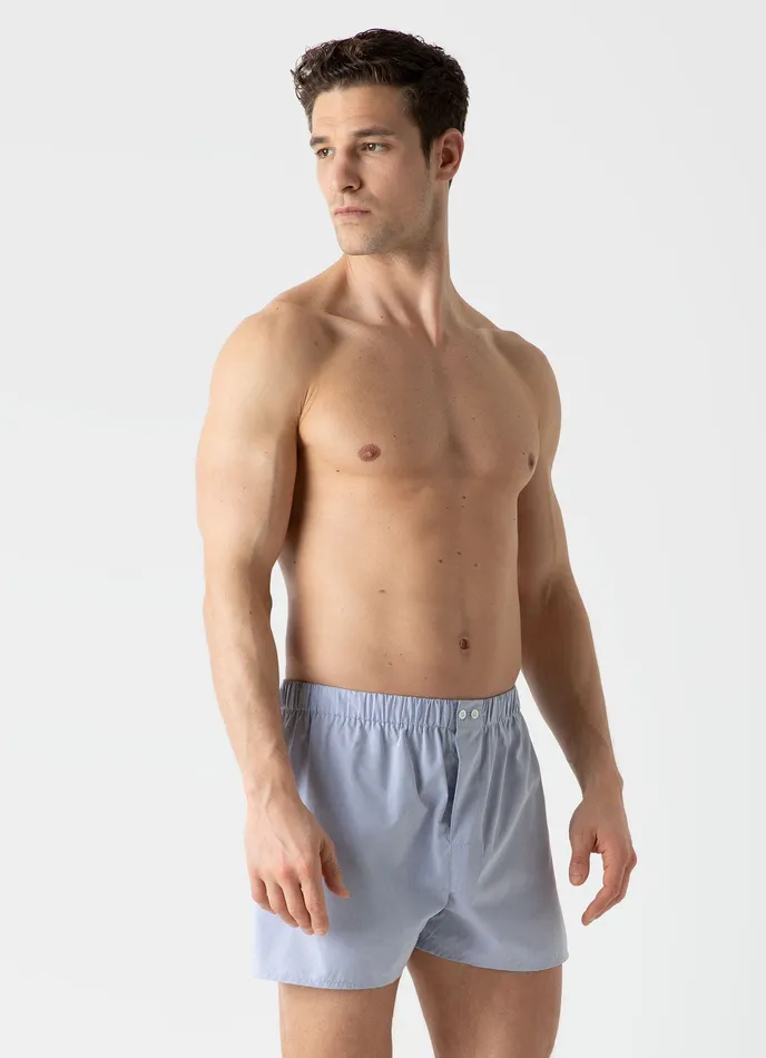 Boxer Shorts Men ussunspel Sea Island Cotton Boxer Shorts Light Blue Boxer Shorts Men ussunspel Sea Island Cotton Boxer Shorts Light Blue