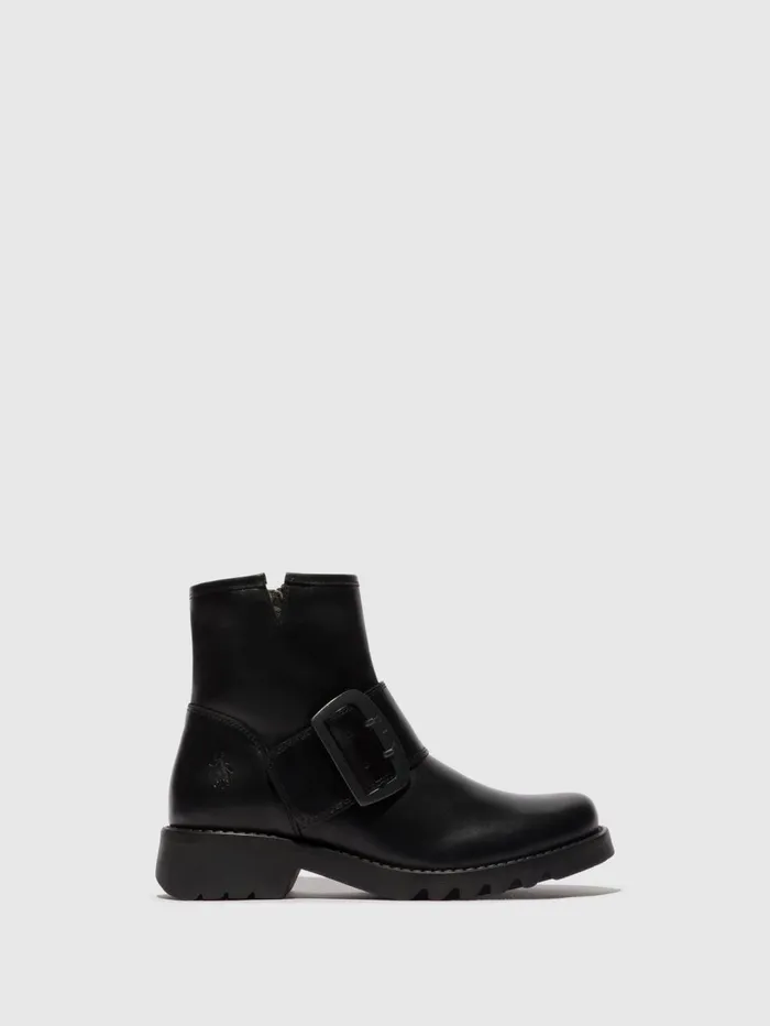 Buckle Ankle Boots RILY991FLY BLACK Women Fly London Ankle Boots