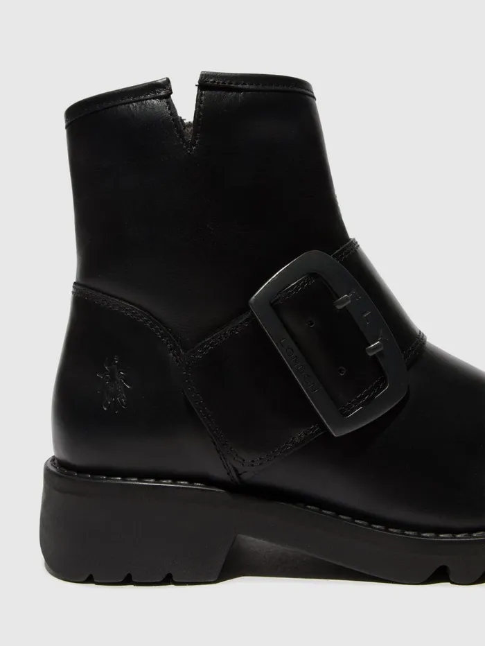 Buckle Ankle Boots RILY991FLY BLACK Women Fly London Ankle Boots