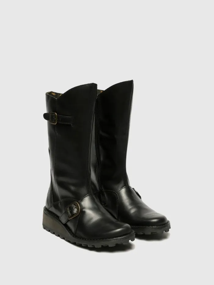 Buckle Boots MES BLACK Women Fly London Boots
