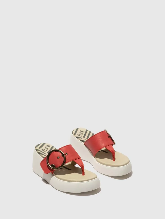 Buckle Mules DAFI938FLY RASPBERRY Women Fly London Mules