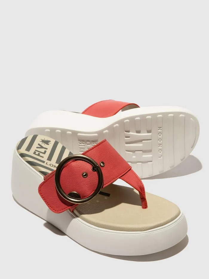 Buckle Mules DAFI938FLY RASPBERRY Women Fly London Mules
